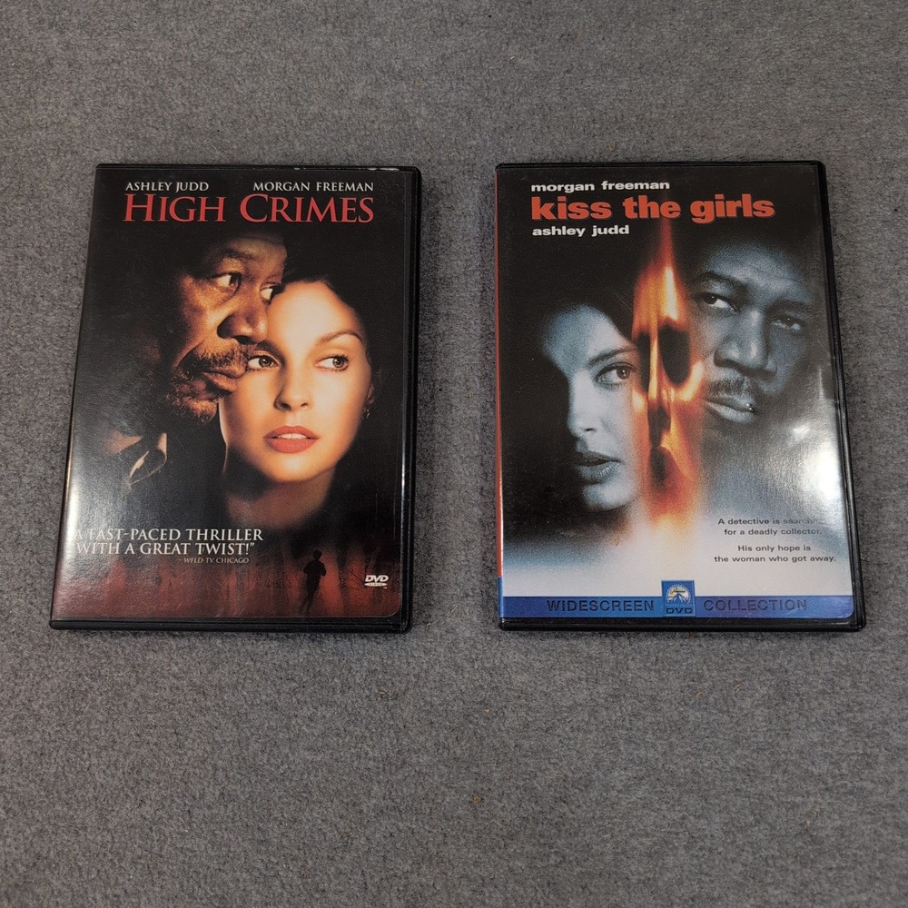 High Crimes and Kiss the Girls DVD Bundle Ashley Judd Morgan Freeman Lot - Picture 1 of 2